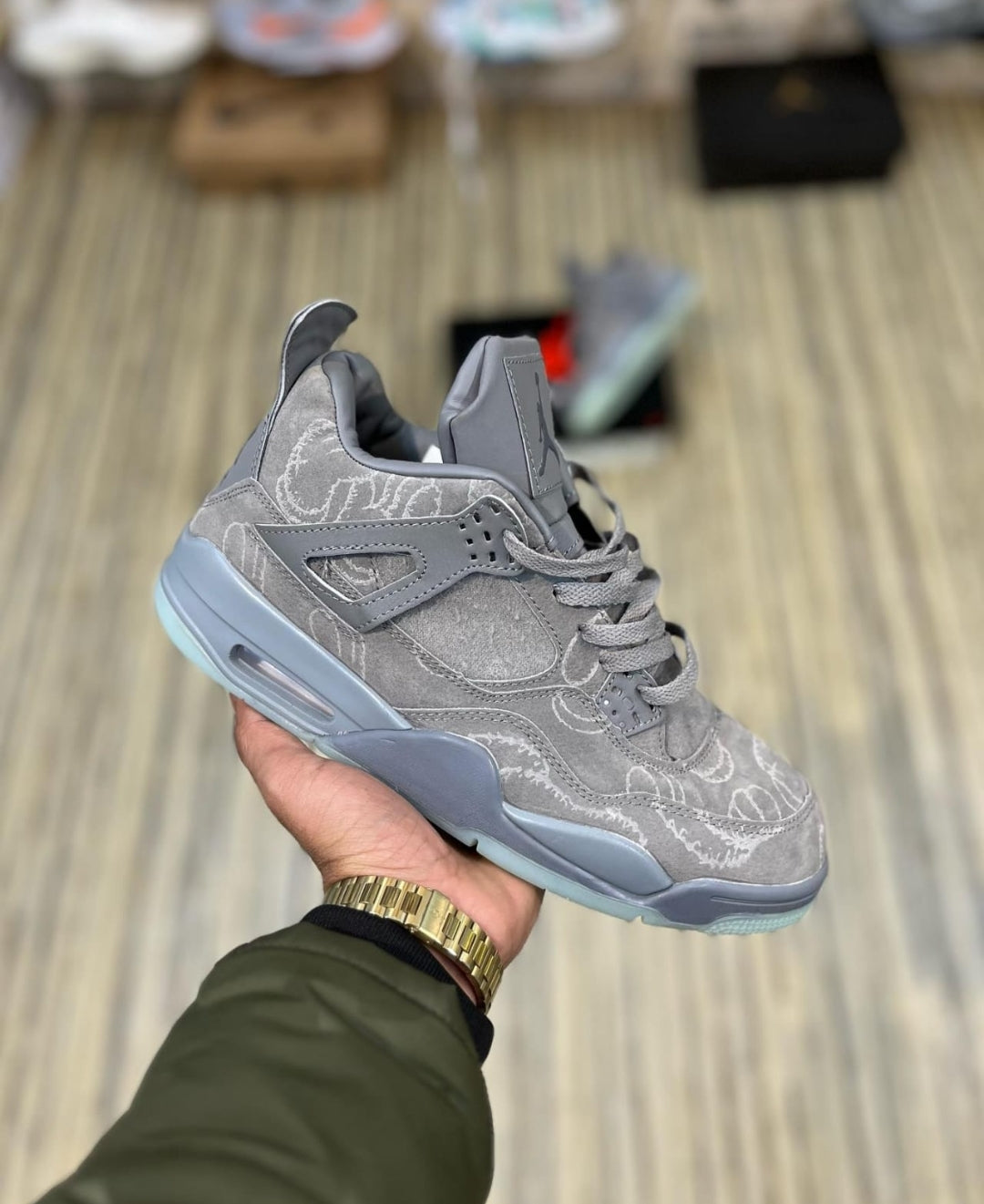 Air Jordan Retro 4 Kaws x Radium Sole - First Copy 7A Sneakers - ShoesBox India