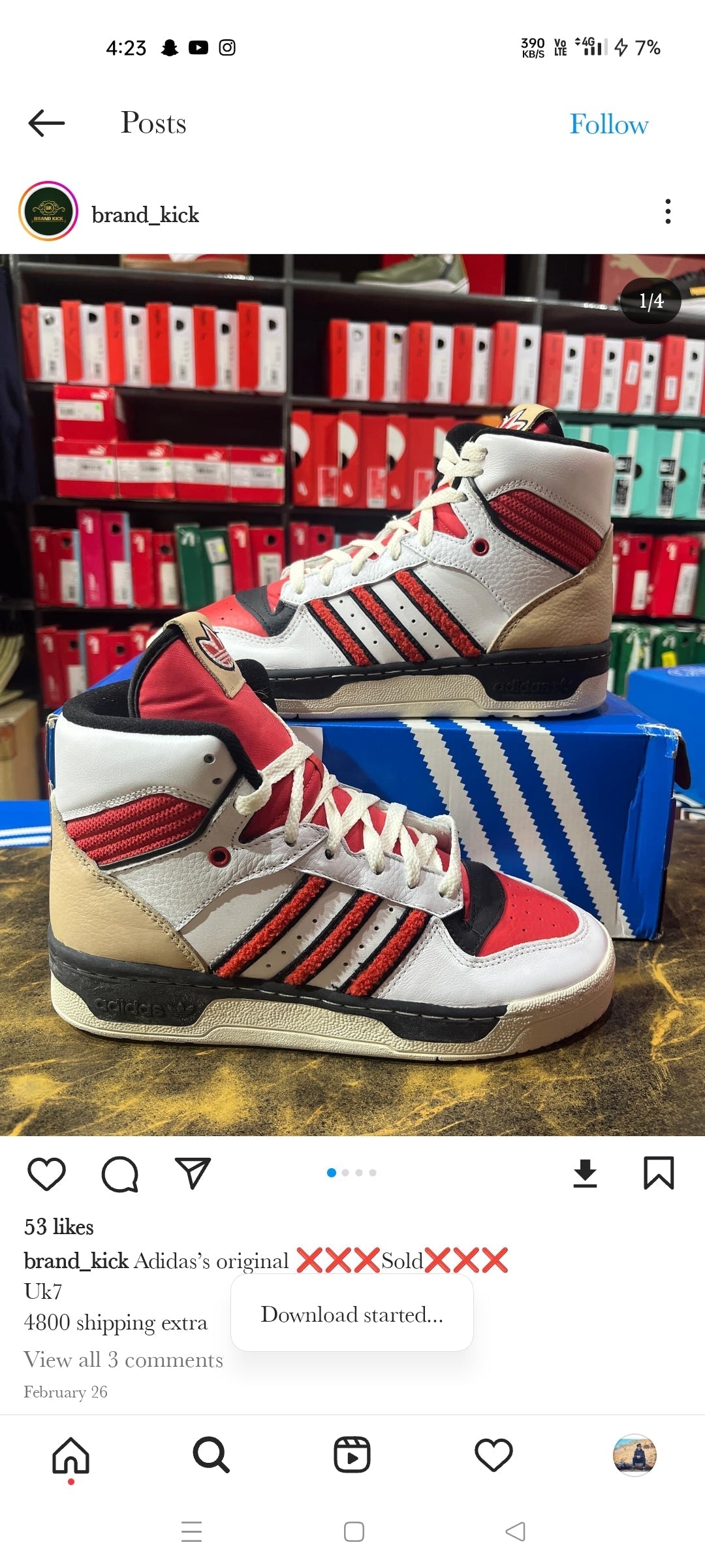 Adidas Rivalry High Lace up - First Copy 7A Sneakers - ShoesBox India