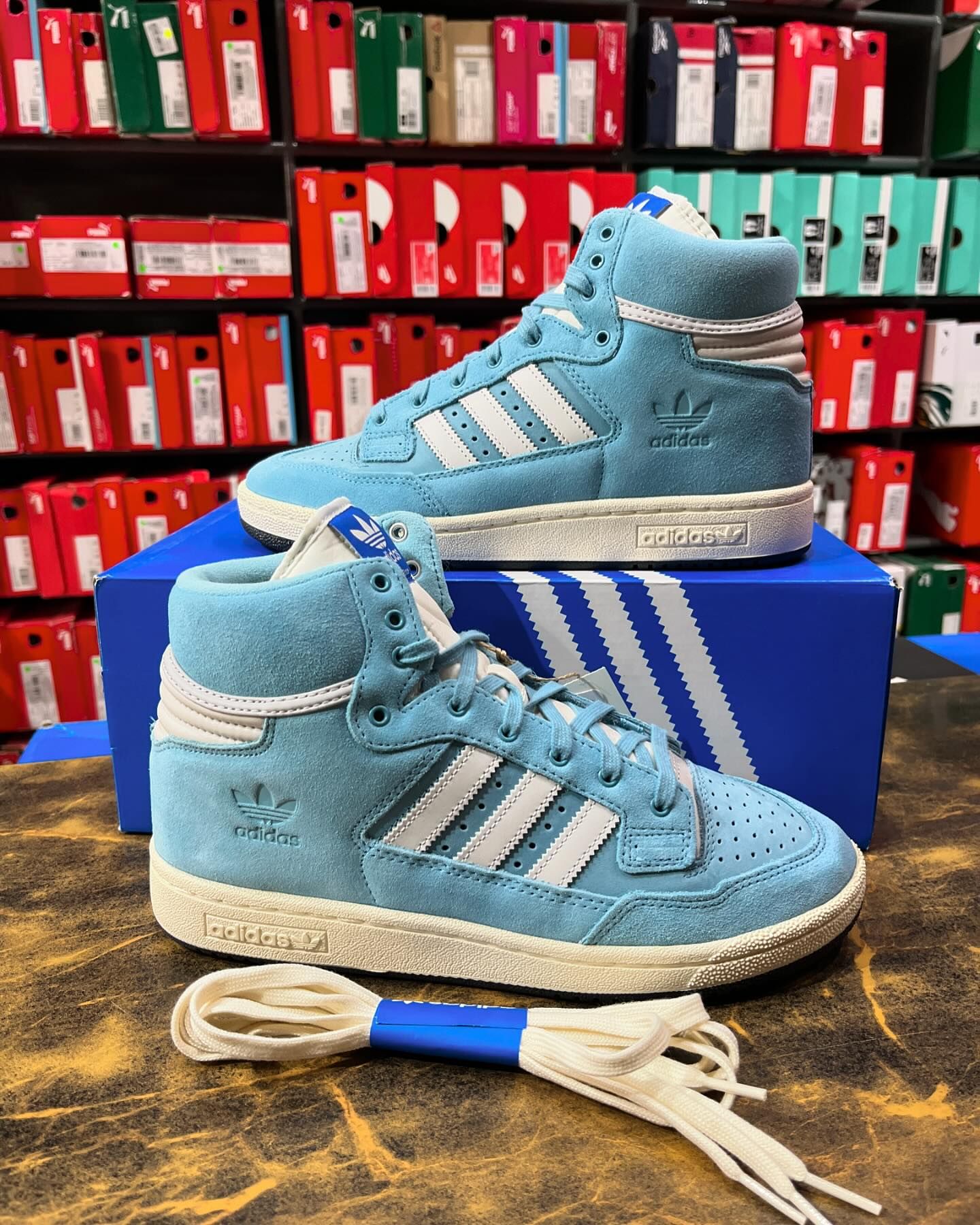 Adidas Centennial 85 High Blue - First Copy 7A Sneakers - ShoesBox India