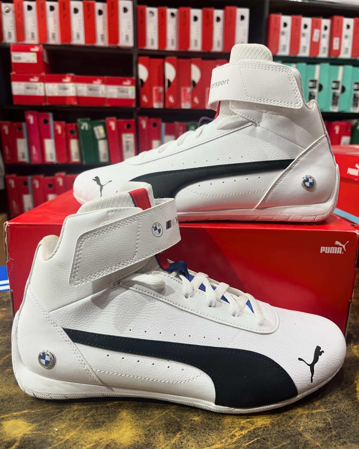 Puma BMW Motorsport Neo Cat Mid White - First Copy 7A Sneakers - ShoesBox India