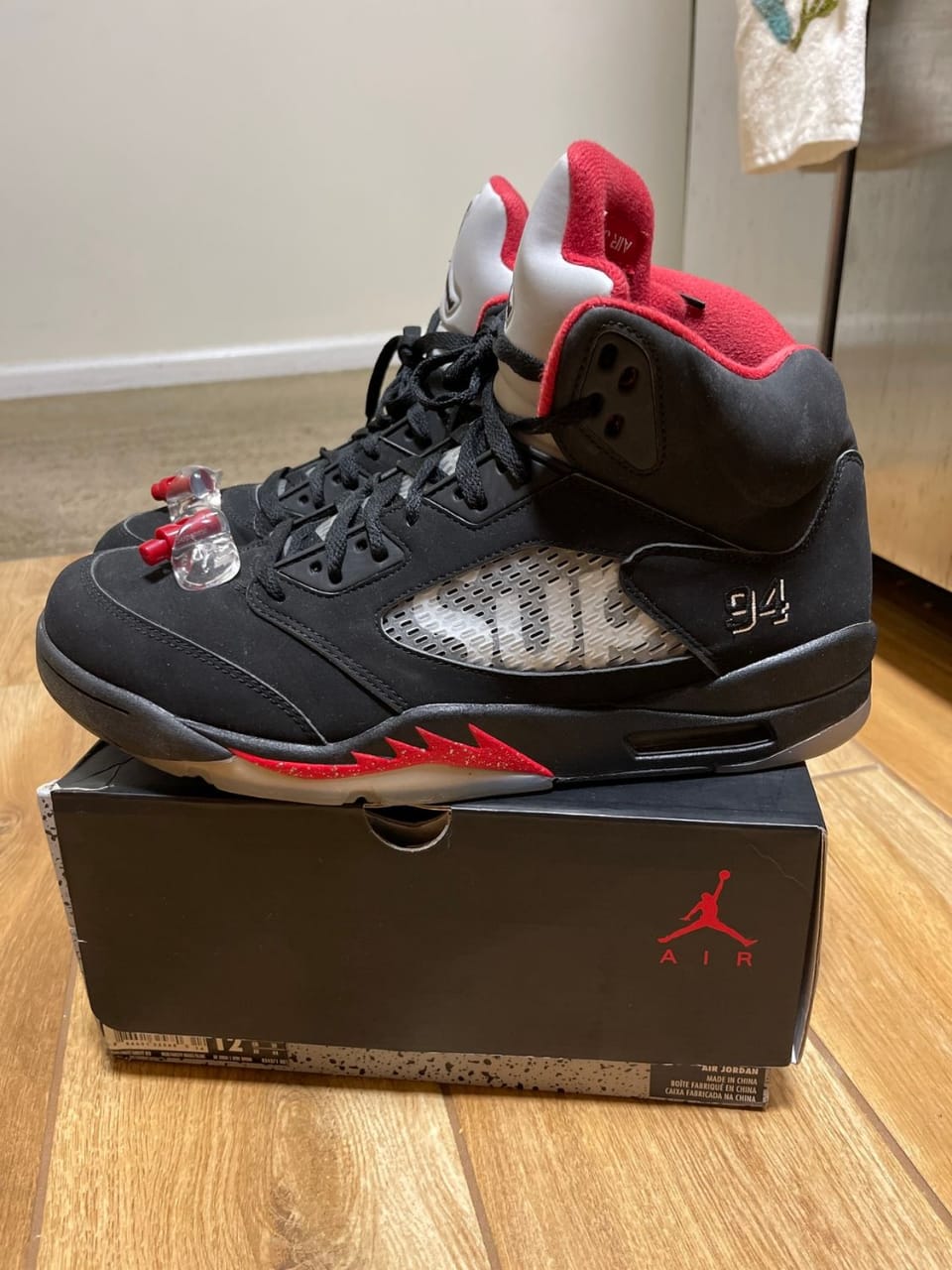Air Jordan Retro 5 SUPREME First Copy Premium Quality Sneakers - ShoesBox
