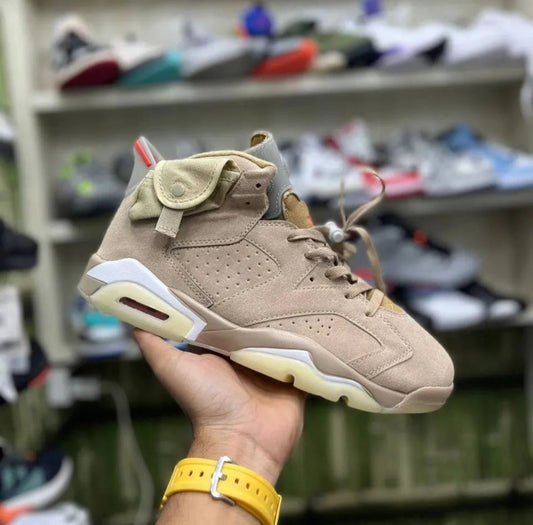 Jordan Retro 6 British Khaki - First Copy 7A Sneakers - ShoesBox India