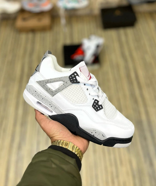 Air Jordan Retro 4 White Oreo - First Copy 7A Sneakers - ShoesBox India