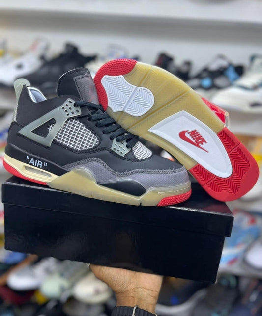 Jordan Retro 4 Blackred - 7A Premium First Copy Sneakers - ShoesBox India