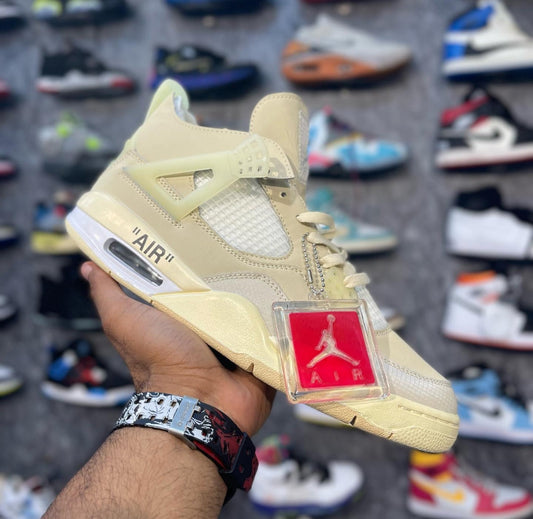 Jordan Retro 4 Off White x WMNS - First Copy 7A Sneakers - ShoesBox India