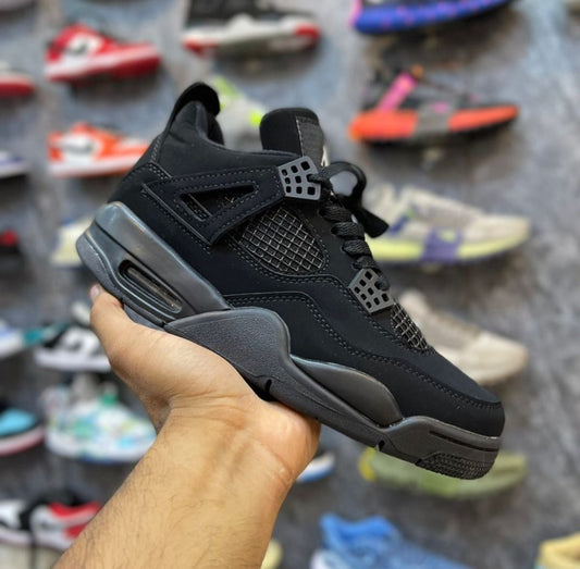 Jordan Retro 4 Black Cat - 7A Premium First Copy Sneakers - ShoesBox India