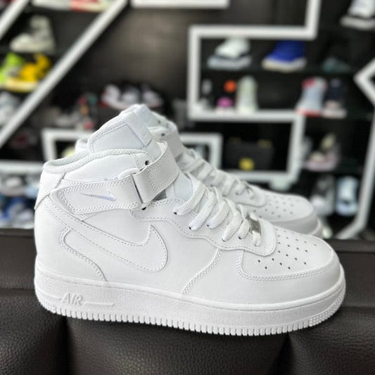 Nike Air Force 1 High Triple White - 7A Premium First Copy Sneakers - ShoesBox India