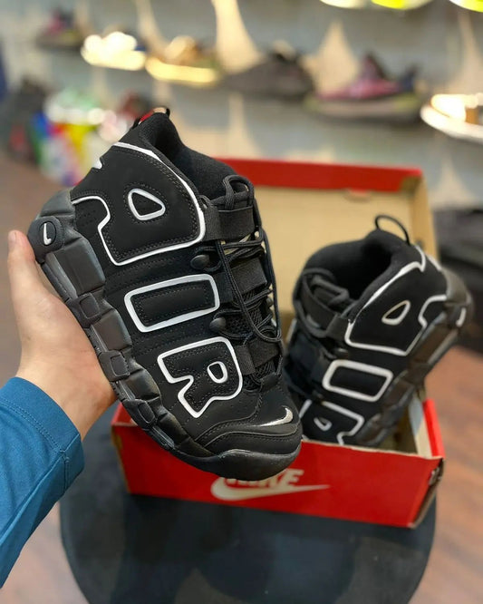 Nike Air More Uptempo Black - First Copy 7A Sneakers - ShoesBox India